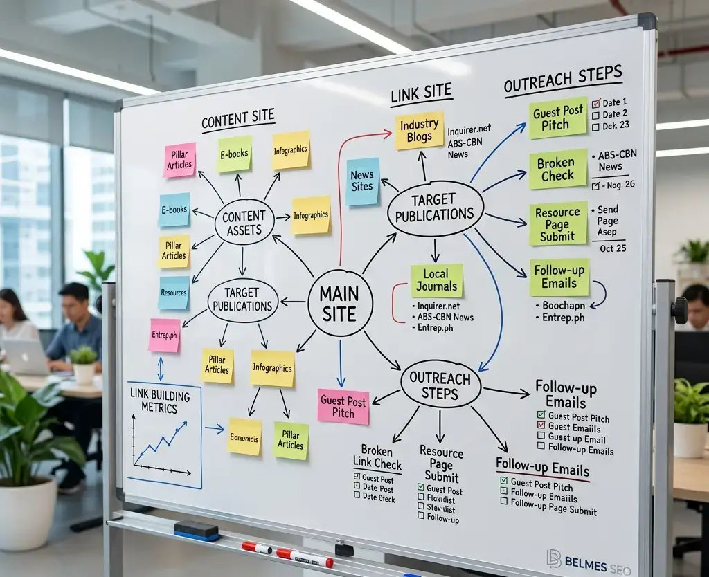 Link building Strategy map